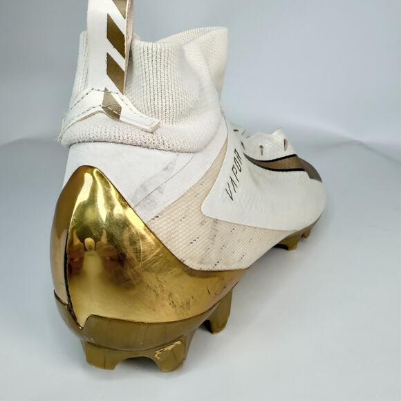 Nike Vapor Untouchable Pro 3 Premium Football Cleats White Gold AQ0634-007 11 - Picture 7 of 11